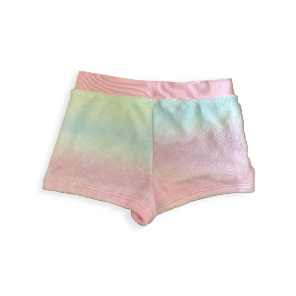 PINK fuzzy fleecy shorts